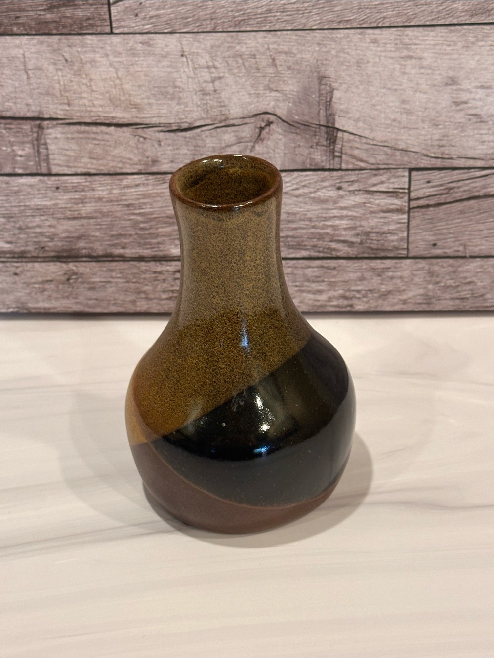 Vintage Pottery Craft USA Stoneware Bud Vase Mid Century Robert Maxwell Style